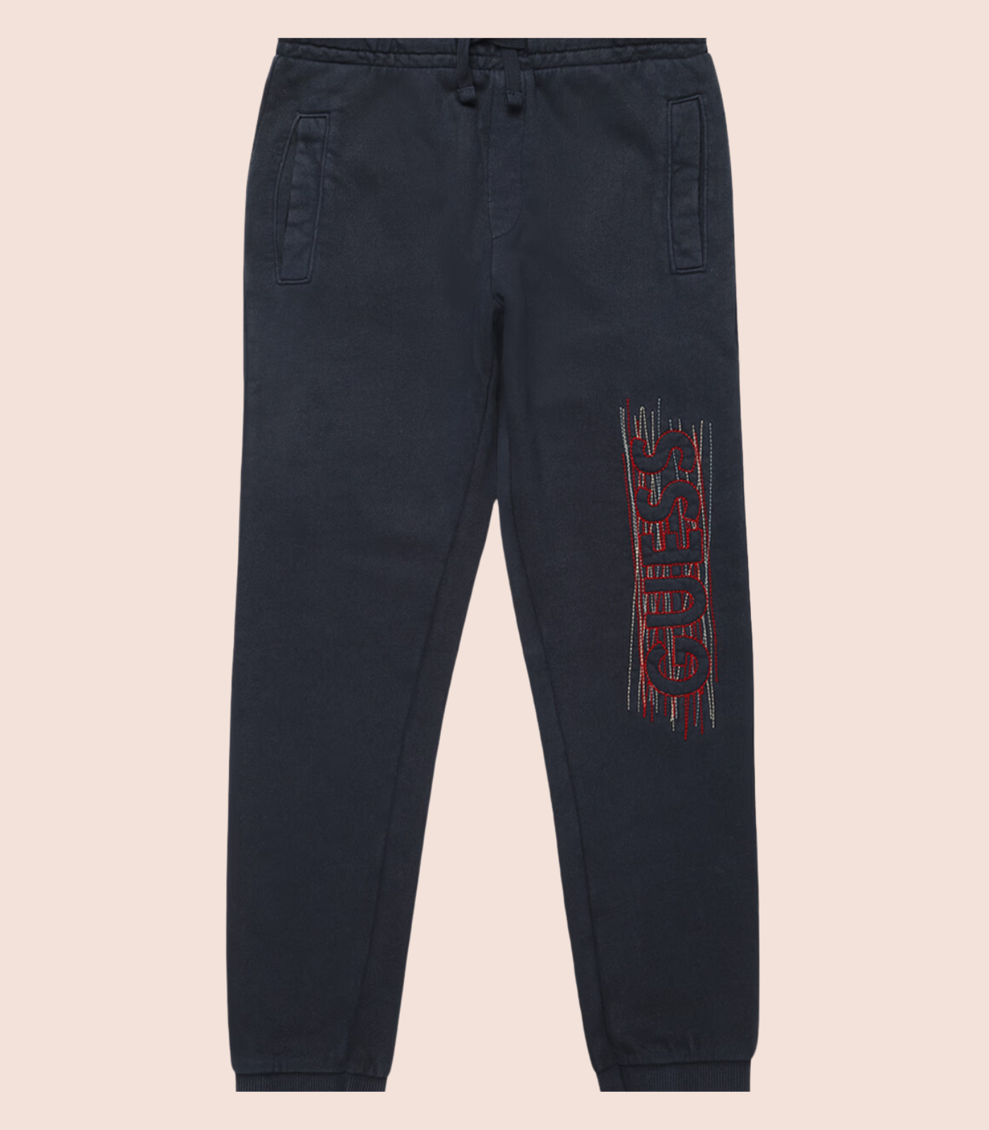 GUESS KIDS x Men's Blue Solid Joggers