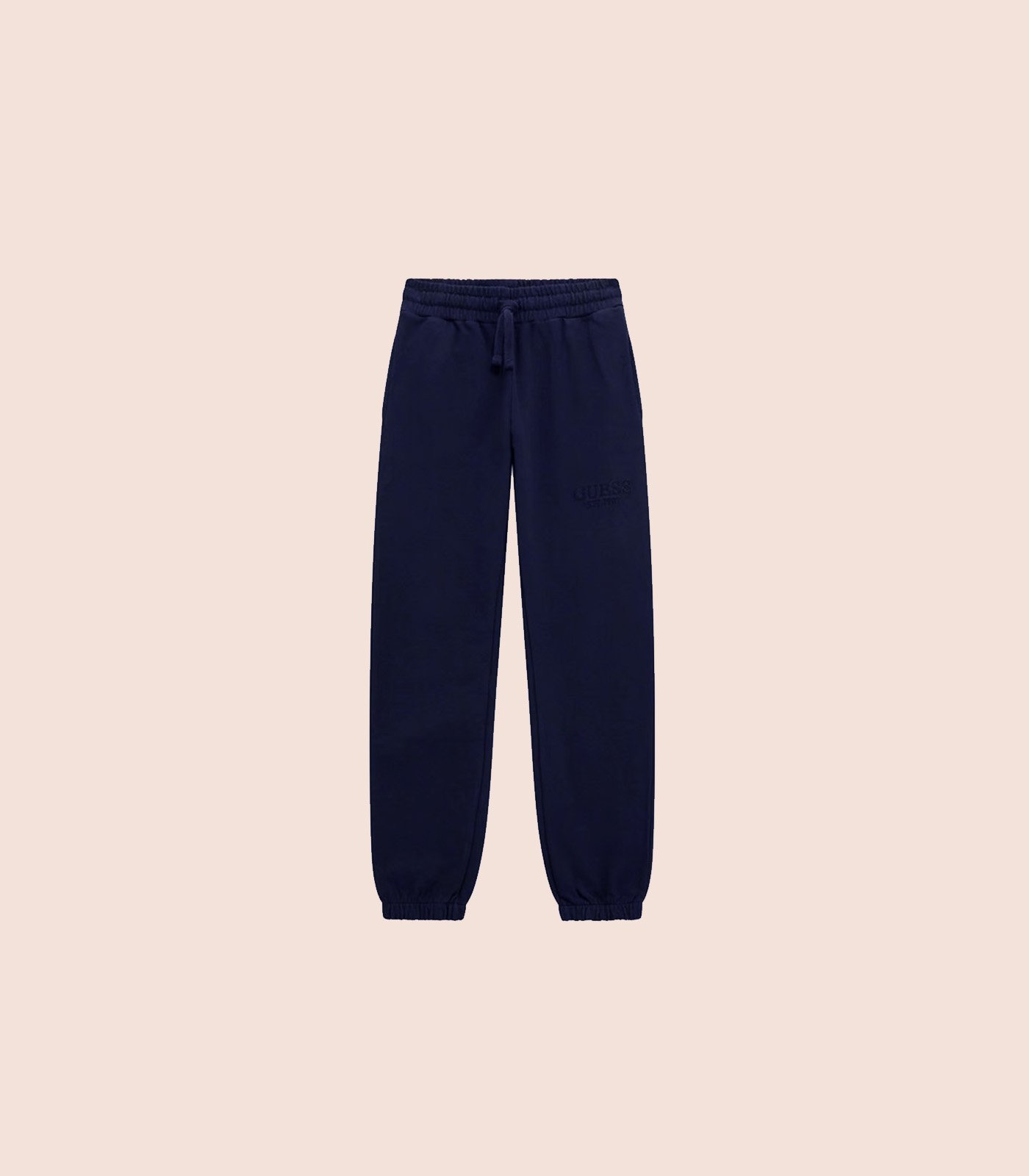GUESS KIDS x Black Embroidered Logo Joggers