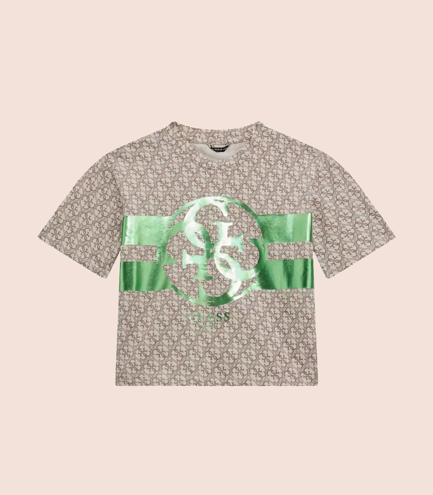 GUESS KIDS x Printed T-Shirt with Round Neck