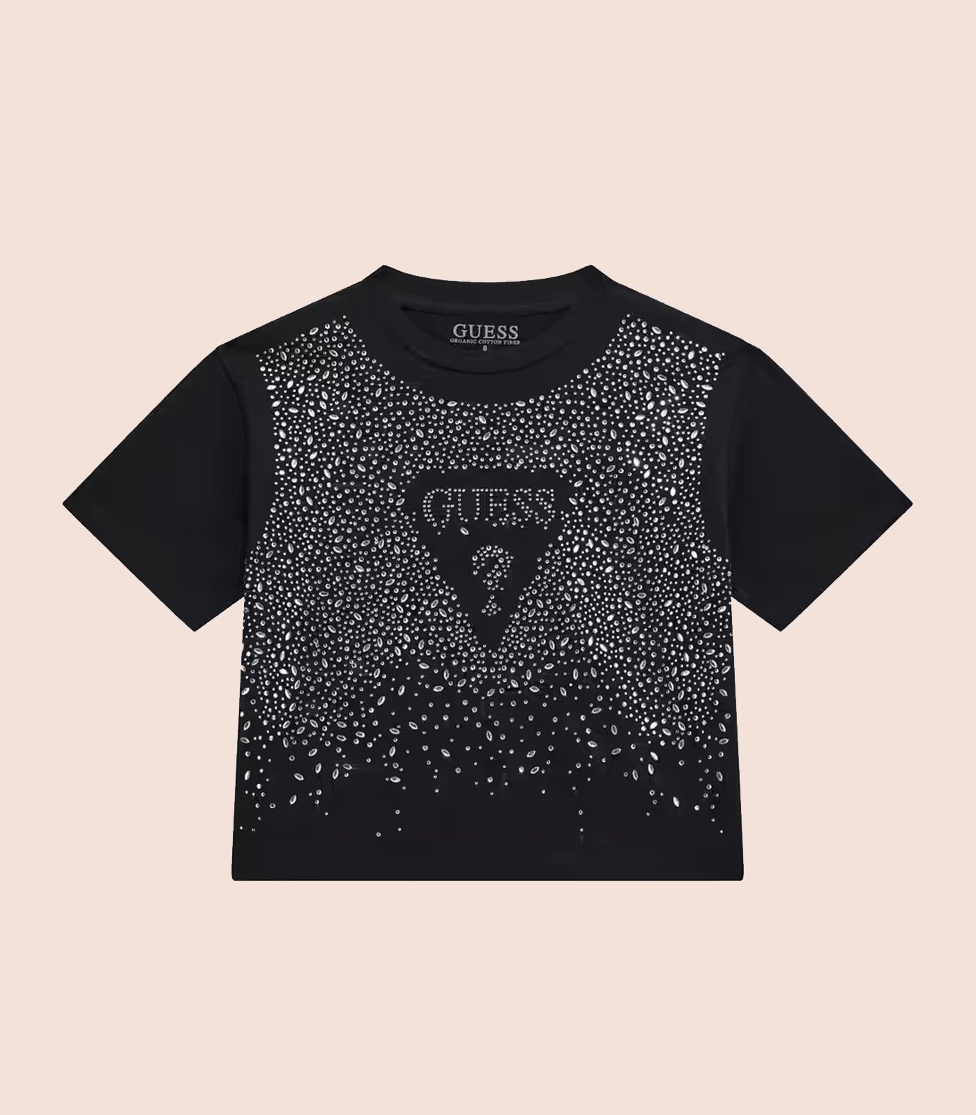 GUESS KIDS x Embellished T-Shirt with Round Neck