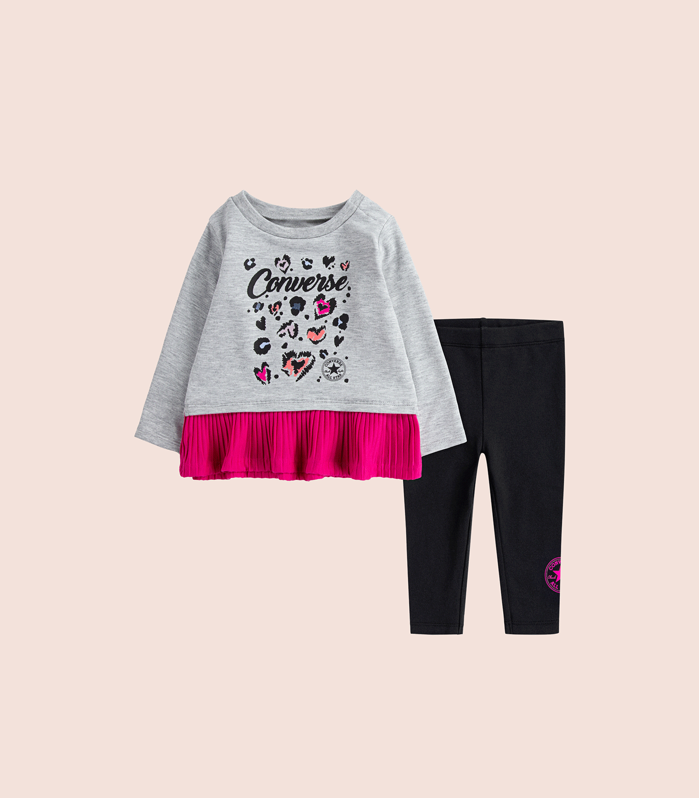 CONVERSE HIGH WAISTED PRINTED LEGGINGS SET