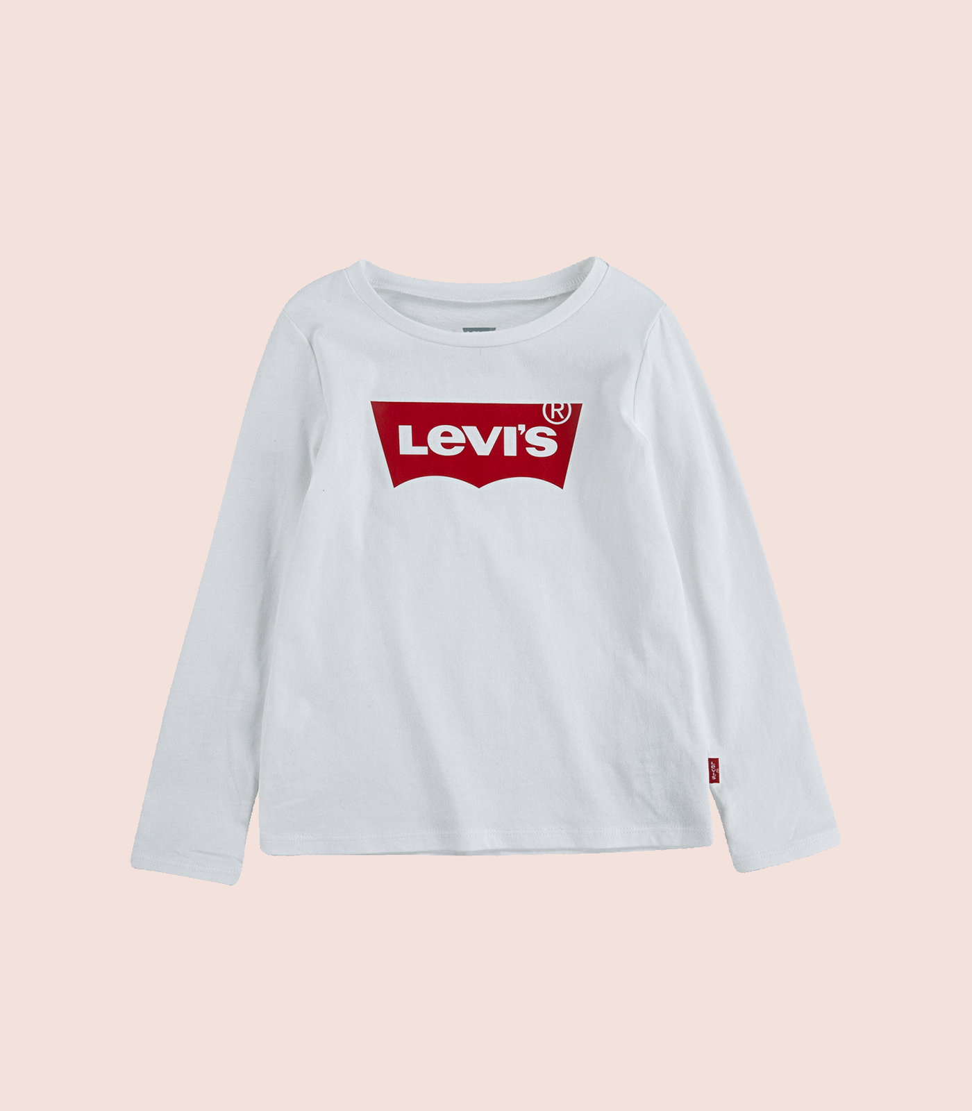 LEVI'S® WHITE LITTLE GIRLS 4-6X LONG SLEEVE GRAPHIC TEE SHIRT