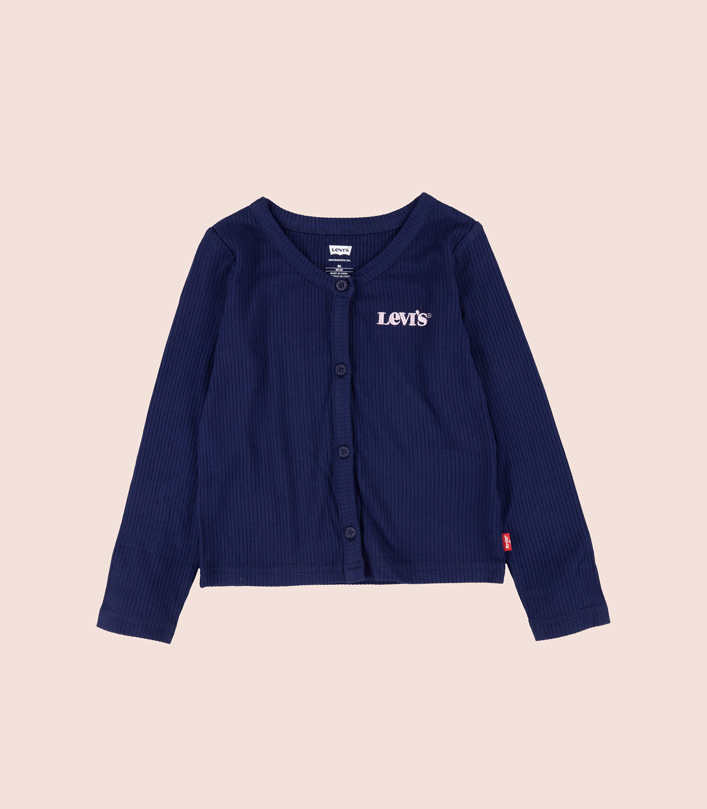 LEVI'S® BIG GIRLS S-XL RIB KNIT CARDIGAN