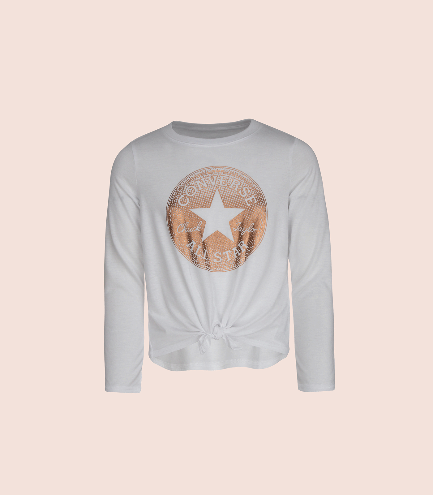CONVERSE CHUCK PATCH TIE FRONT LONG SLEEVE T-SHIRT