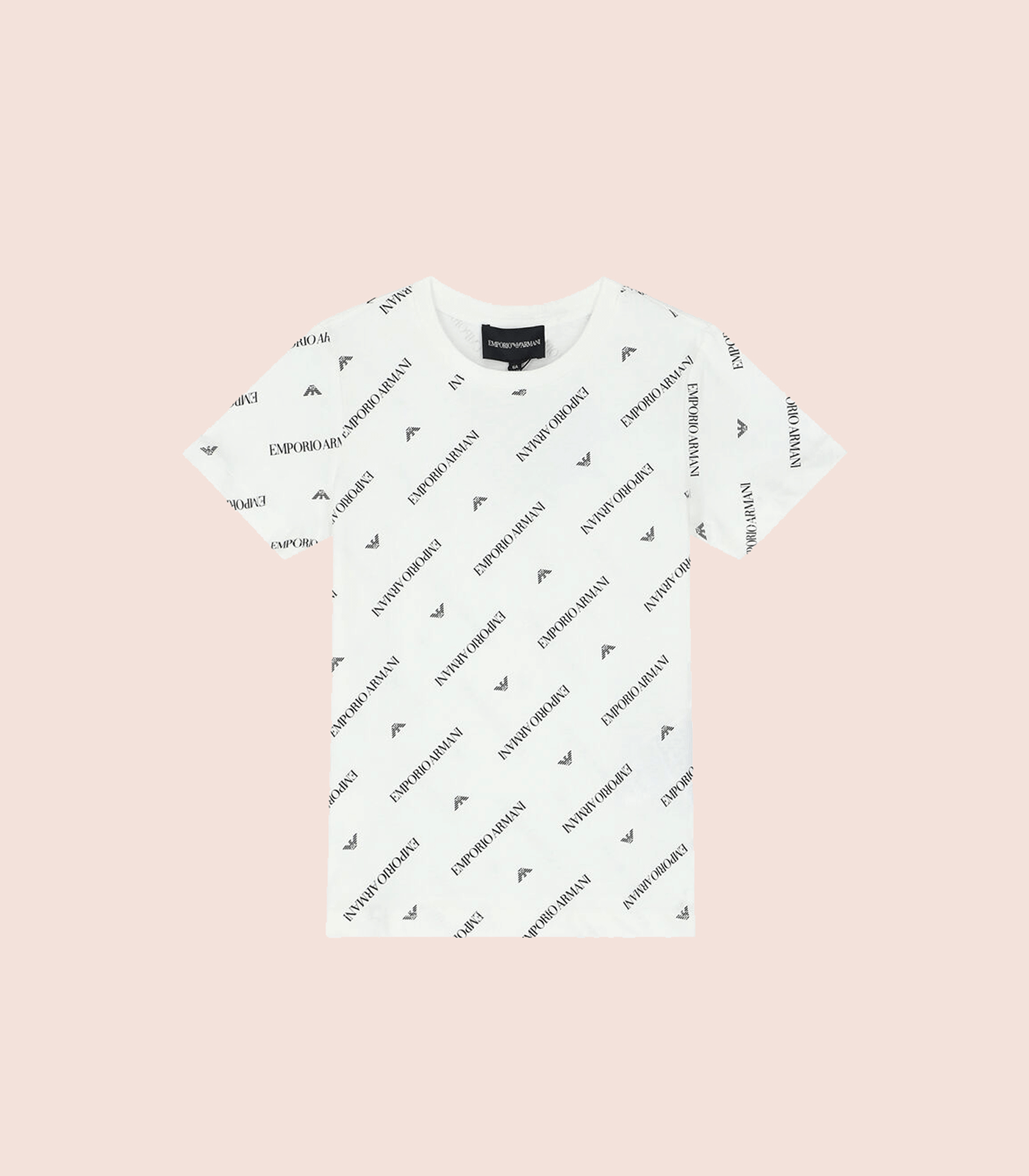 EMPORIO ARMANI x Men’s White Short Sleeve Brand Print T-Shirt