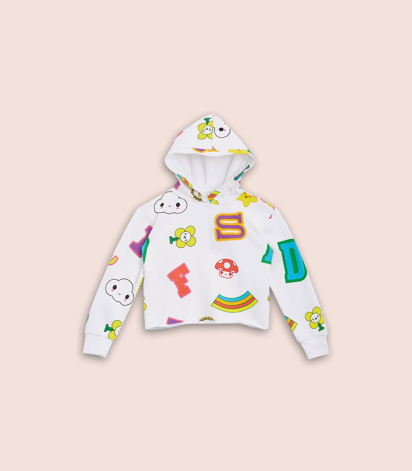 GUESS KIDS x FRIENDSWITHYOU - CROPPED GRAPHIC HOODIE