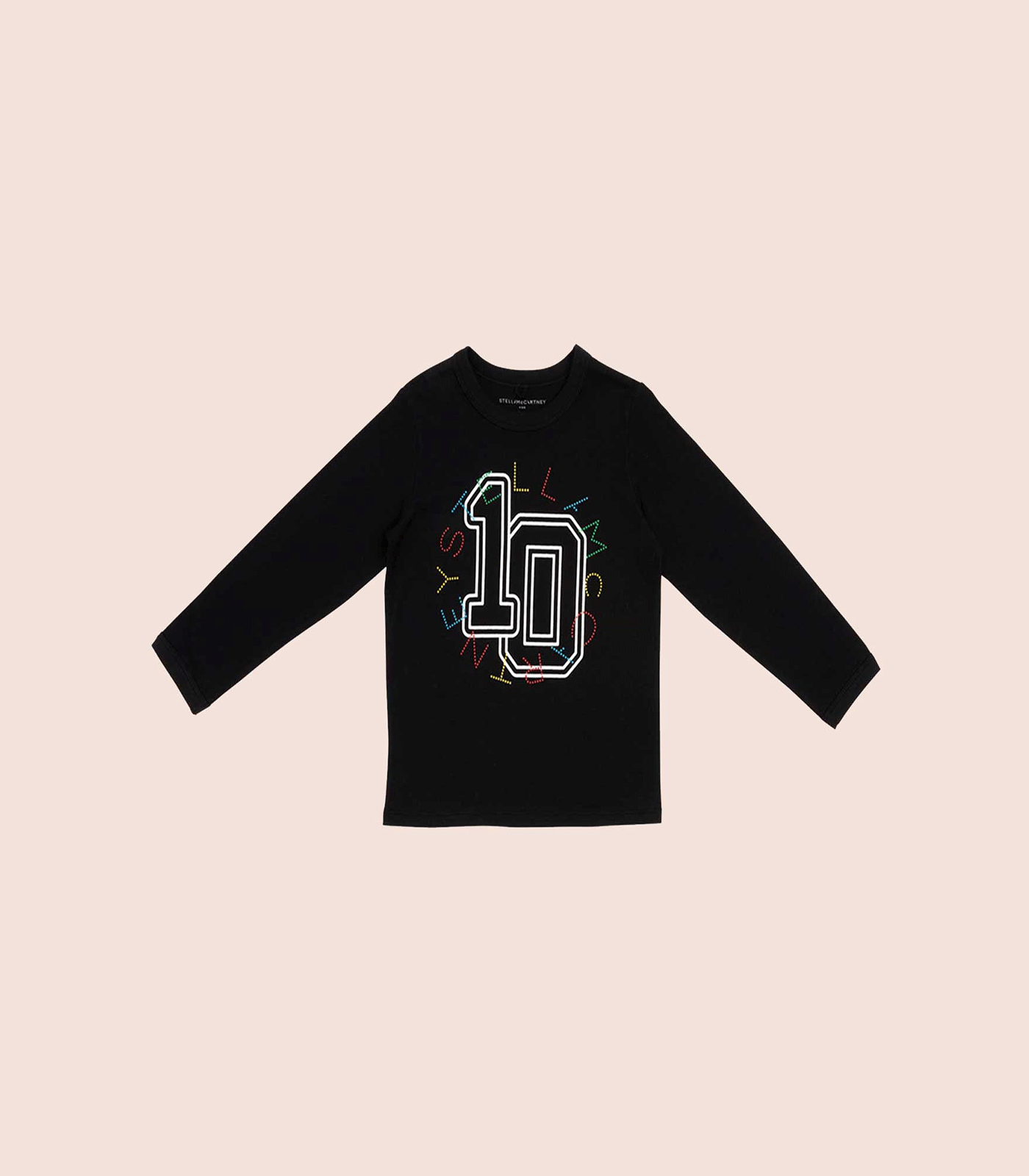 STELLA MCCARTNEY - BLACK LONG SLEEVE COTTON LS TEE