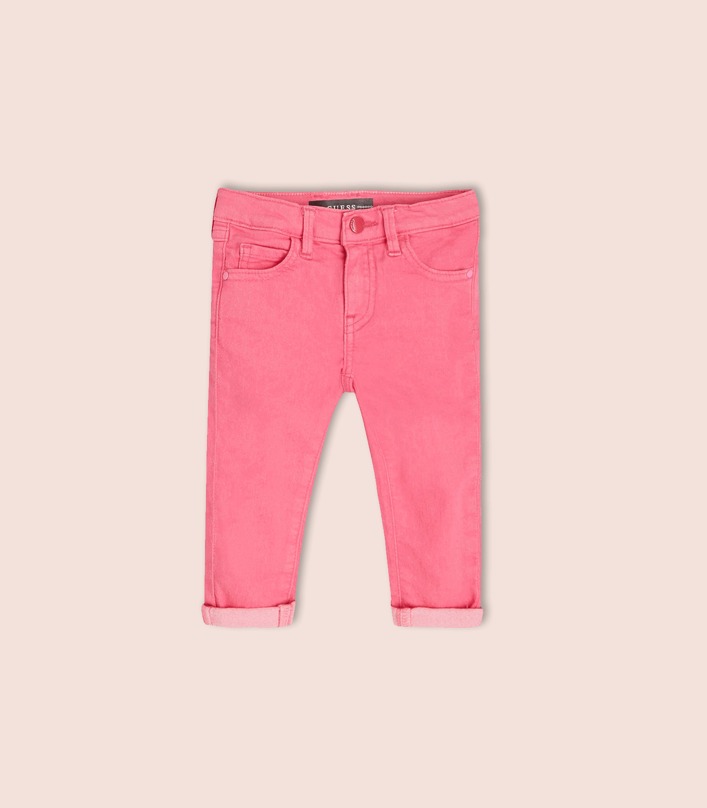 GUESS KIDS - POP PINK DENIM PANTS